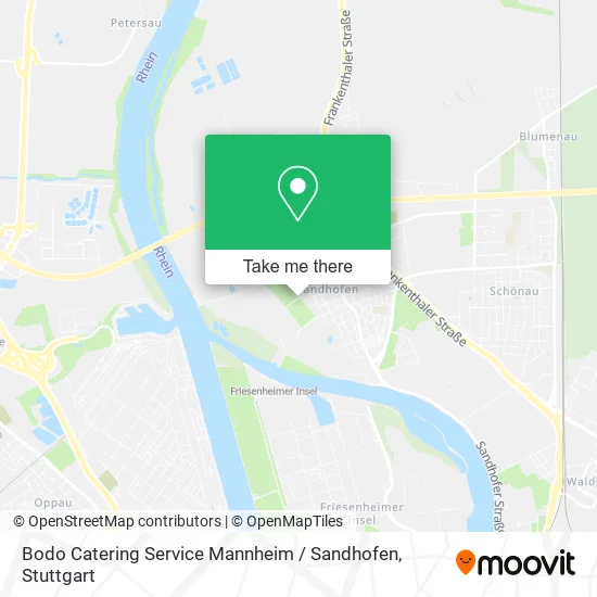 Карта Bodo Catering Service Mannheim / Sandhofen