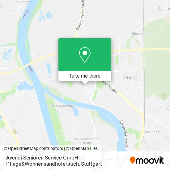 Карта Avendi Senioren Service GmbH Pflege&Wohnensandhoferstich