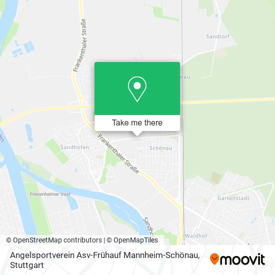 Карта Angelsportverein Asv-Frühauf Mannheim-Schönau