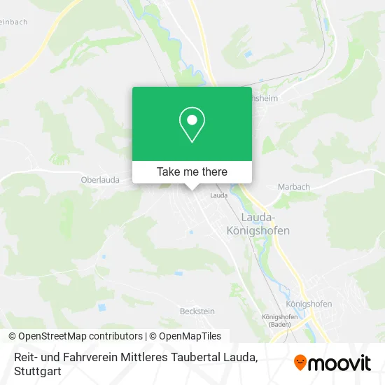 Карта Reit- und Fahrverein Mittleres Taubertal Lauda