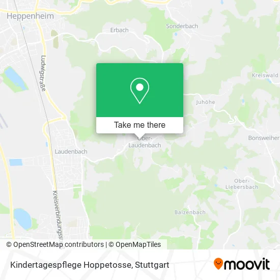Карта Kindertagespflege Hoppetosse