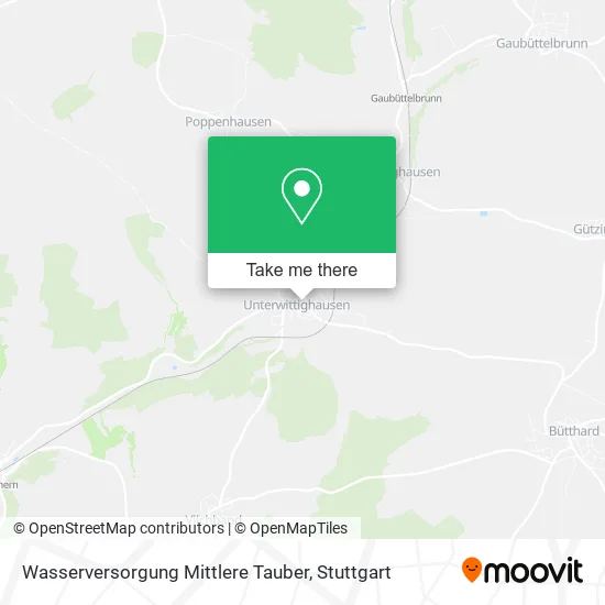Карта Wasserversorgung Mittlere Tauber