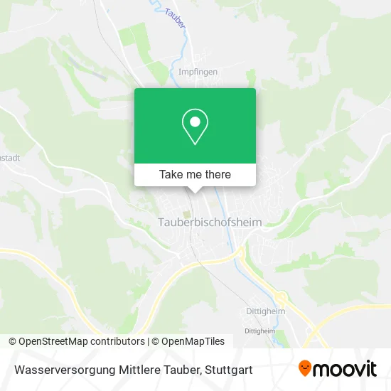 Карта Wasserversorgung Mittlere Tauber