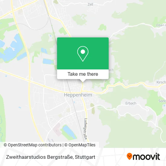 Карта Zweithaarstudios Bergstraße