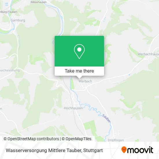 Карта Wasserversorgung Mittlere Tauber