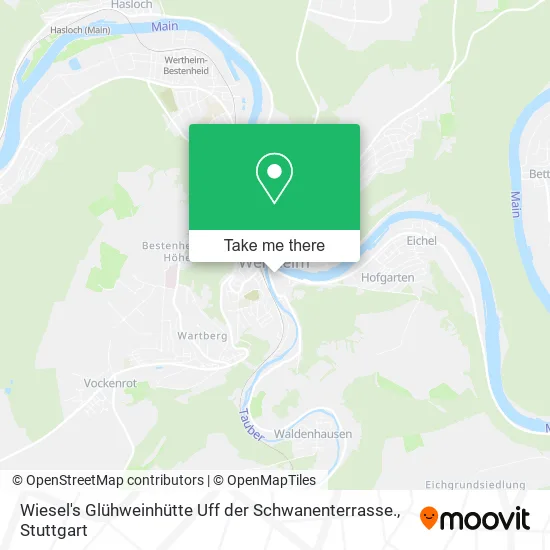 Карта Wiesel's Glühweinhütte Uff der Schwanenterrasse.