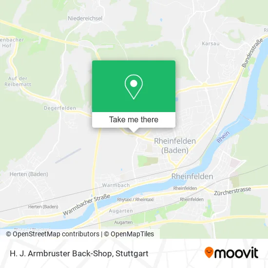 Карта H. J. Armbruster Back-Shop