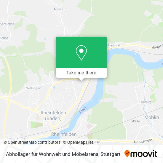 Abhollager für Wohnwelt und Möbelarena map