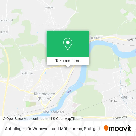 Карта Abhollager für Wohnwelt und Möbelarena