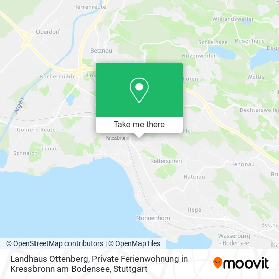 Карта Landhaus Ottenberg, Private Ferienwohnung in Kressbronn am Bodensee