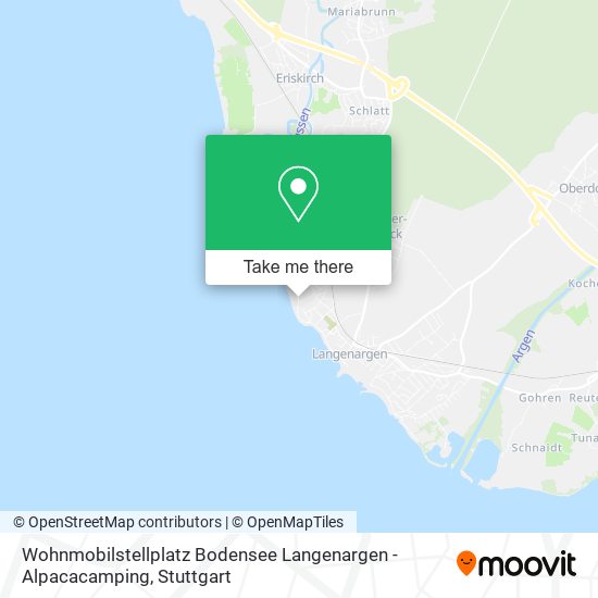 Wohnmobilstellplatz Bodensee Langenargen - Alpacacamping map