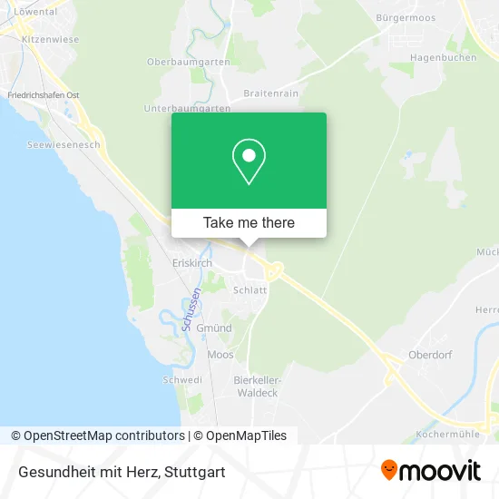 Карта Gesundheit mit Herz
