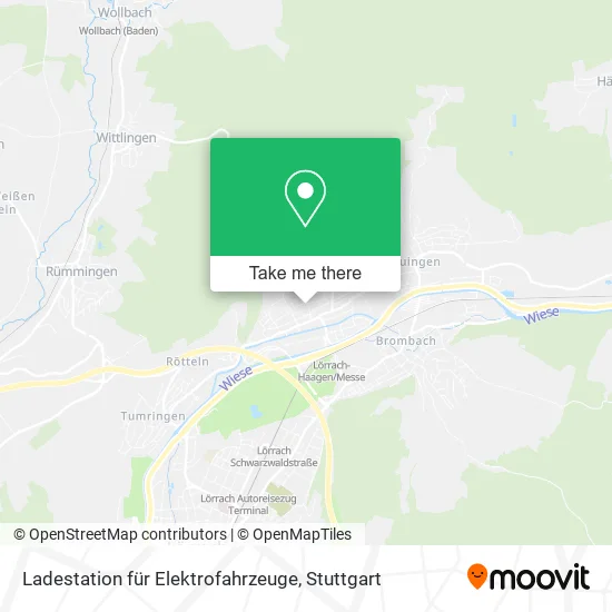 Карта Ladestation für Elektrofahrzeuge