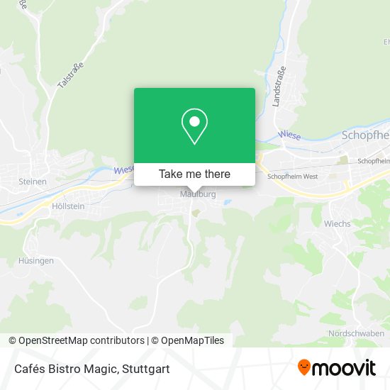 Cafés Bistro Magic map