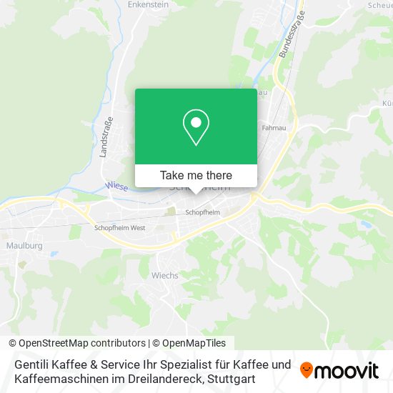 Карта Gentili Kaffee & Service Ihr Spezialist für Kaffee und Kaffeemaschinen im Dreilandereck