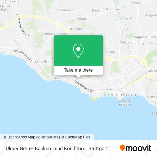 Карта Ulmer GmbH Bäckerei und Konditorei