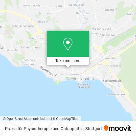 Карта Praxis für Physiotherapie und Osteopathie