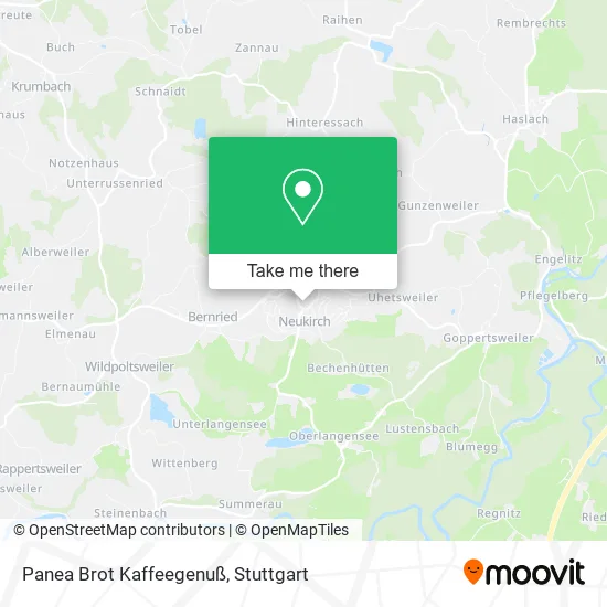 Карта Panea Brot Kaffeegenuß