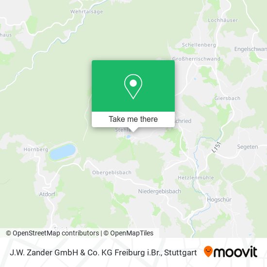 J.W. Zander GmbH & Co. KG Freiburg i.Br. map