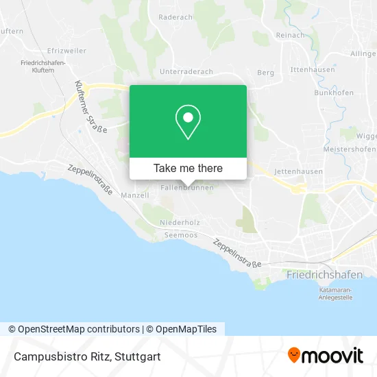 Карта Campusbistro Ritz