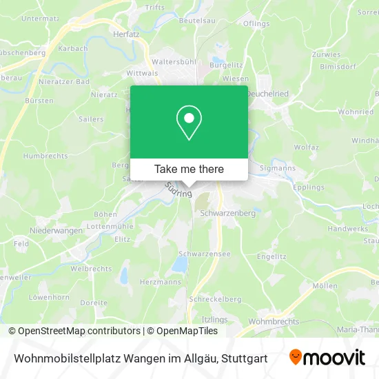 Карта Wohnmobilstellplatz Wangen im Allgäu