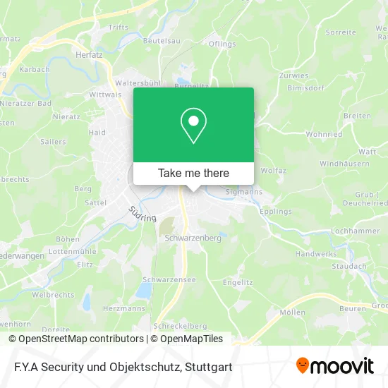 Карта F.Y.A Security und Objektschutz