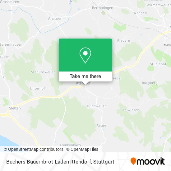 Карта Buchers Bauernbrot-Laden Ittendorf