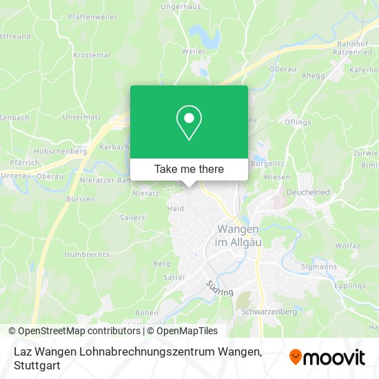 Laz Wangen Lohnabrechnungszentrum Wangen map