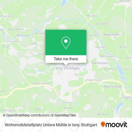 Карта Wohnmobilstellplatz Untere Mühle in Isny