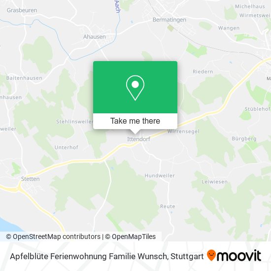 Apfelblüte Ferienwohnung Familie Wunsch map