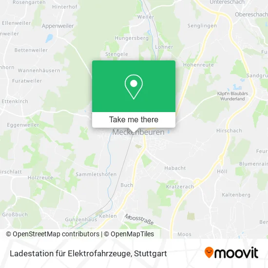 Карта Ladestation für Elektrofahrzeuge