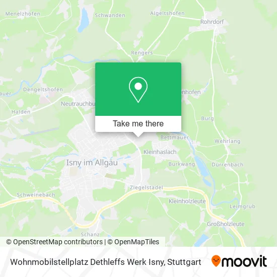 Карта Wohnmobilstellplatz Dethleffs Werk Isny