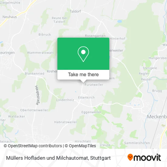 Карта Müllers Hofladen und Milchautomat