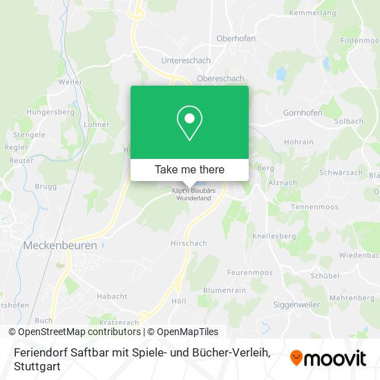 Feriendorf Saftbar mit Spiele- und Bücher-Verleih map