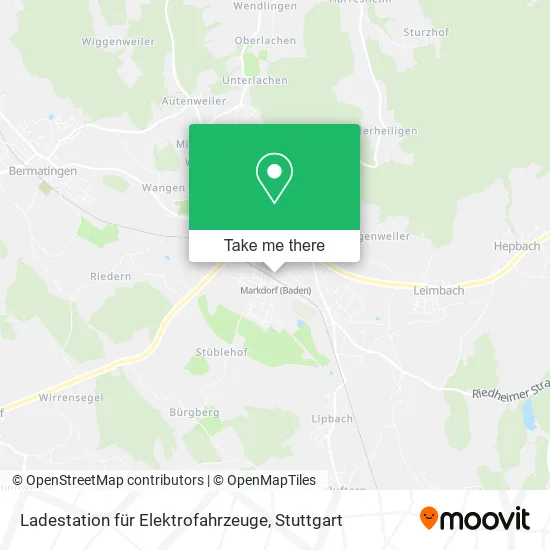 Карта Ladestation für Elektrofahrzeuge