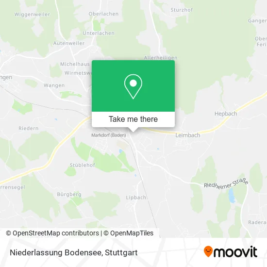Карта Niederlassung Bodensee