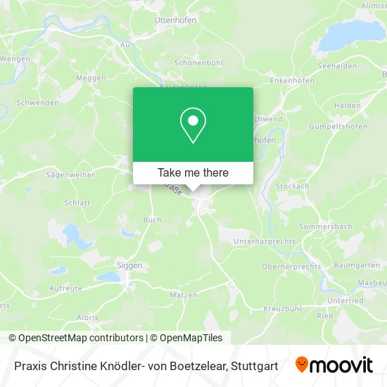 Praxis Christine Knödler- von Boetzelear map