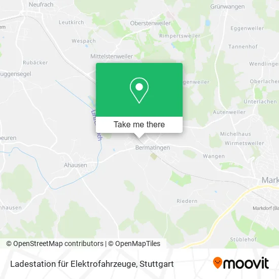 Карта Ladestation für Elektrofahrzeuge
