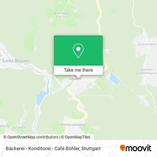 Карта Bäckerei - Konditorei - Café Böhler