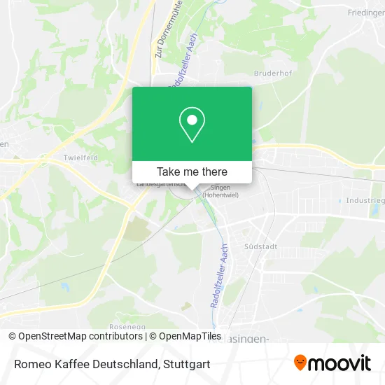 Карта Romeo Kaffee Deutschland