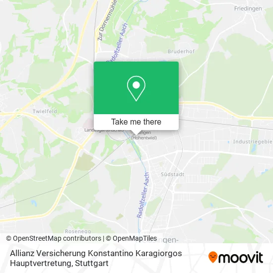 Карта Allianz Versicherung Konstantino Karagiorgos Hauptvertretung