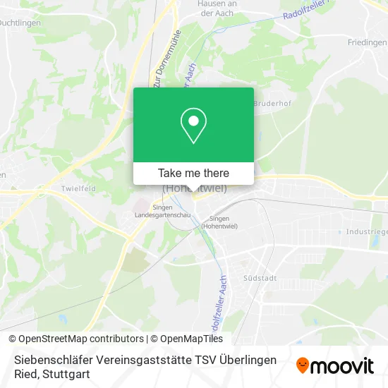 Карта Siebenschläfer Vereinsgaststätte TSV Überlingen Ried