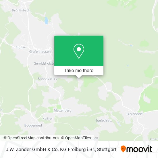 J.W. Zander GmbH & Co. KG Freiburg i.Br. map