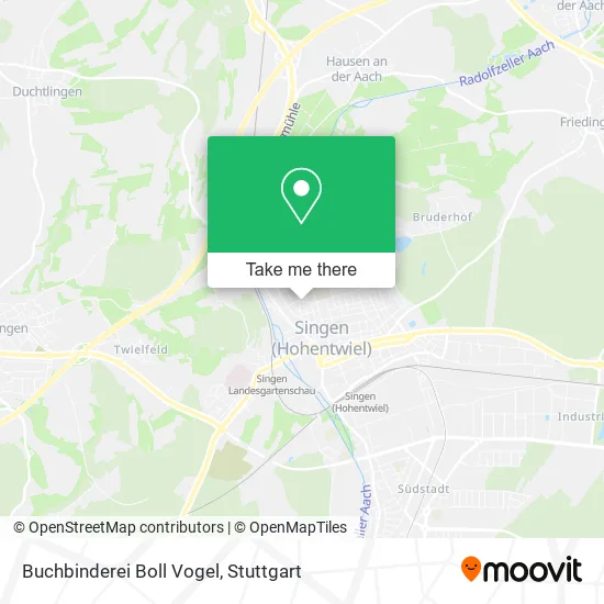 Карта Buchbinderei Boll Vogel