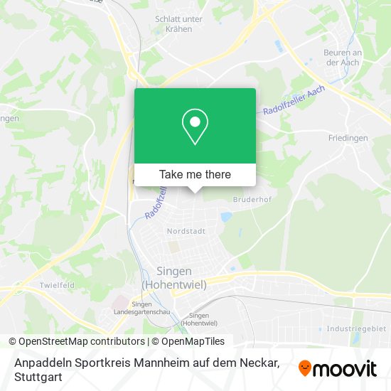 Anpaddeln Sportkreis Mannheim auf dem Neckar map
