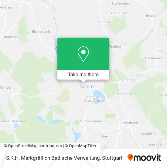 Карта S.K.H. Markgräflich Badische Verwaltung