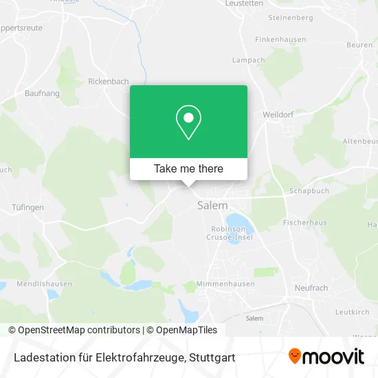Карта Ladestation für Elektrofahrzeuge