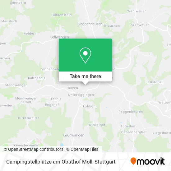 Карта Campingstellplätze am Obsthof Moll