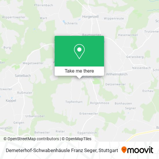 Demeterhof-Schwabenhäusle Franz Seger map