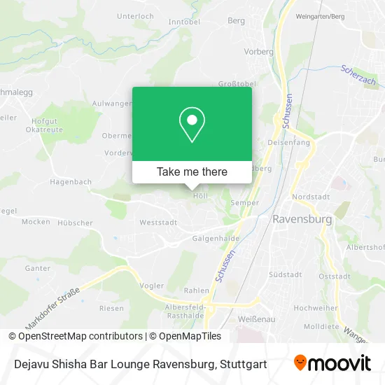 Карта Dejavu Shisha Bar Lounge Ravensburg